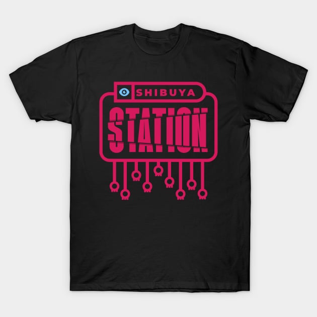 Shibuya Station T-Shirt by Kabuto_Store